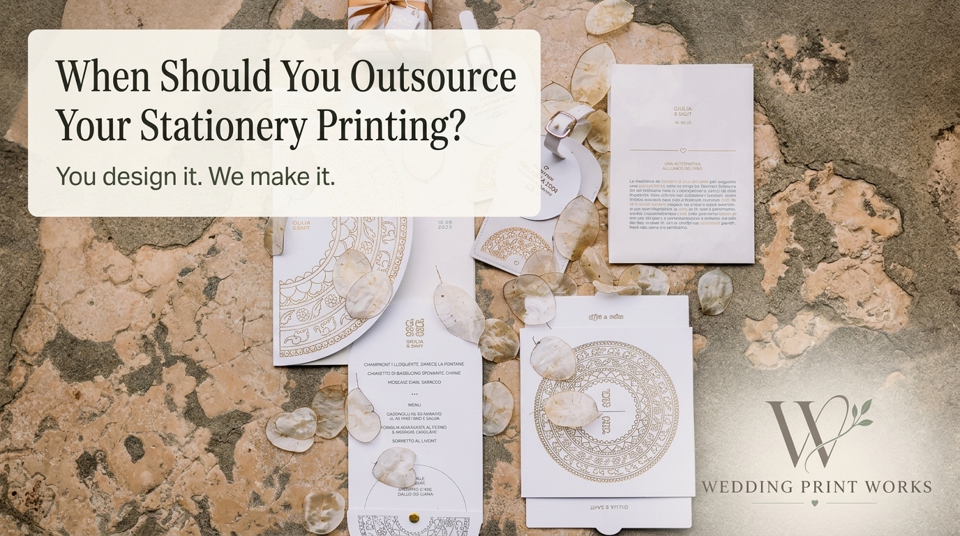 When Should You Outsource Your Wedding Stationery Printing? A Practical Decision Guide for Designers